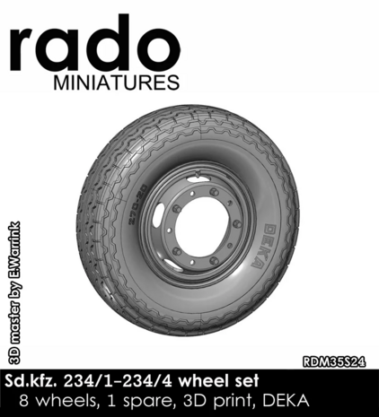 RDM35S24 - Sd.kfz. 234/1-234/4 wheel set (Deka) - 1:35 - [RADO Miniatures]