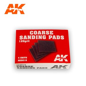 AK9016 - COARSE SANDING PADS  120 GRIT. 4 UNITS. - [ AK Interactive ]