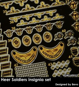 RDM16PE03 - Heer Insignia set (PE sets) - 1:16 - [RADO Miniatures]