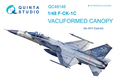 Quinta Studio QC48146 - F-CK-1C vacuformed clear canopy (for AFV club kit) - 1:48