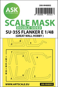 ASK 200-M48002 - Su-35S Flanker E double-sided painting mask for Great Wall Hobby - 1:48