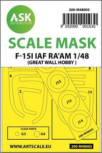 ASK 200-M48003 - F-15I Ra'am double-sided painting mask for Great Wall Hobby - 1:48