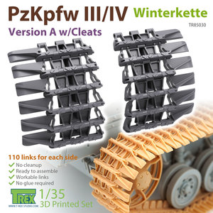 TR85030 - PzKpfw III/IV Winterkette Version A w/Cleats - 1:35 - [T-Rex Studio]