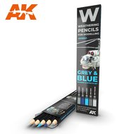 AK10043 - Watercolor Pencil Set - Grey and Blue Camouflages - [AK Interactive]