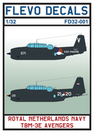 FD32-001 - Royal Netherlands Navy TBM-3E Avengers - 1:32 - [Flevo Decals]