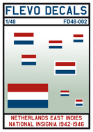 FD48-002 - Netherlands East Indies National Insignia 1942-1946 - 1:48 - [Flevo Decals]