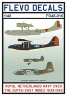 FD48-016 - Royal Netherlands Navy Over The Dutch East Indies 1939-1942 - 1:48 - [Flevo Decals]