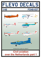 FD48-027 - Civil aviation over the Netherlands part 1 - 1:48 - [Flevo Decals]