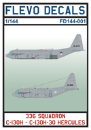 FD144-001 - 336 Squadron C-130H - C-130H-30 Hercules - 1:144 - [Flevo Decals]