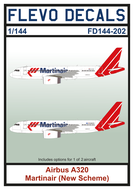FD144-202 - Airbus A320 Martinair (New Scheme) - 1:144 - [Flevo Decals]