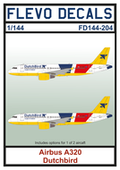 FD144-204 - Airbus A320 Dutchbird - 1:144 - [Flevo Decals]