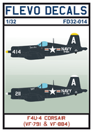 FD32-014 - F4U-4 Corsair (VF-791 & VF-884) - 1:32 - [Flevo Decals]