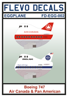 FD-EGG-002 - Boeing 747 Air Canada & PAN American - EGGPLANE - [Flevo Decals]