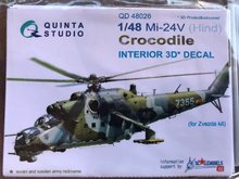 Quinta Studio QD48026 - Mi-24V  3D-Printed & coloured Interior on decal paper (for Zvezda kit) - 1:48