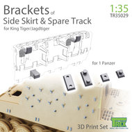 TR35029 - Brackets of Side Skirt & Spare Track for KingTiger/Jagdtiger - 1:35 - [T-Rex Studio]