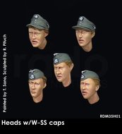 RDM35H01 - Heads w/W-SS caps (5 pcs.) (Heads) - 1:35 - [RADO Miniatures]