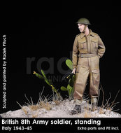 RDM35008 - Standing soldier, PE amd optional aprts included (British 8th Army ) - 1:35 - [RADO Miniatures]