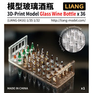 LIANG-0416 - 3D-Print Model Glass Wine Bottle x 36 - 1:32, 1:35