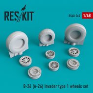 RS48-0260 - B-26 (A-26)  Invader   type 1 wheels set - 1:48 - [Res/Kit]