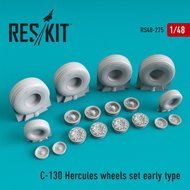 RS48-0275 - C-130 Hercules wheels set early type  - 1:48 - [Res/Kit]