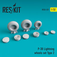 RS32-0221 - P-38 Lightning wheels set Type 2  - 1:32 - [Res/Kit]