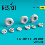 RS32-0209 - T-28 Trojan (C-D) Land based wheels set - 1:32 - [Res/Kit]