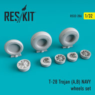 RS32-0206 - T-28 Trojan (A,B) NAVY wheels set - 1:32 - [Res/Kit]
