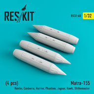 RS32-0060 - Matra-155 (4 pcs) (Hunter, Canberra, Harrier, Phantom, Jaguar, Hawk, Strikemaster,) - 1:32 - [Res/Kit]