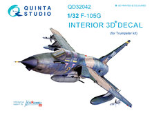 Quinta Studio QD32042 - F-105G 3D-Printed & coloured Interior on decal paper (for Trumpeter kit) - 1:32