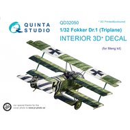 Quinta Studio QD32050 - Fokker Dr.1  3D-Printed & coloured Interior on decal paper (for Meng kit) - 1:32