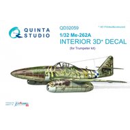 Quinta Studio QD32059 - Me-262A 3D-Printed & coloured Interior on decal paper (for Trumpeter kit) - 1:32