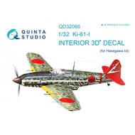 Quinta Studio QD32066 - Ki-61-I 3D-Printed & coloured Interior on decal paper (for Hasegawa kit) - 1:32