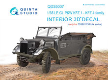 Quinta Studio QD35007 - KFZ 1-4 3D-Printed & coloured Interior on decal paper (for ICM kit) - 1:35