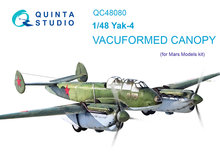 Quinta Studio QC48080 - Yak-4 vacuformed clear canopy (for Mars Models kit) - 1:48