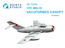 Quinta Studio QC72026 - MiG-15 vacuformed clear canopy (for Eduard kit) - 1:72