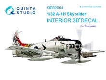 Quinta Studio QD32064 - A-1H Skyraider 3D-Printed & coloured Interior on decal paper (for Trumpeter  kit) - 1:32