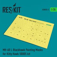 RSM35-0002 - MH-60 L Blackhawk Pre-cut painting masks for Kitty Hawk 50005 kit - 1:35 - [Res/Kit]