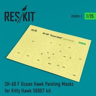 RSM35-0001 - SH-60 F Ocean Hawk Pre-cut painting masks for Kitty Hawk 50007 kit - 1:35 - [Res/Kit]