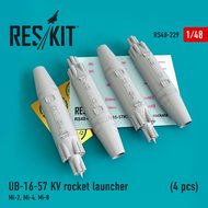 RS48-0229 - UB-16-57 KV rocket launcher (4 pcs) Mi-2, Mi-4, Mi-8 - 1:48 - [Res/Kit]