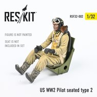 RSF32-0002 - US WW2 Pilot seated type 2 - 1:32 - [Res/Kit]