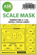 ASK 200-M32002 - Hawker Tempest Mk.V double-sided painting mask for Revell / Special Hobby - 1:32