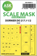 ASK 200-M48012 - Dornier Do 217J-1/2 double-sided painting mask for ICM - 1:48