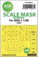 ASK 200-M48022 - Focke Wulf Fw 189 one-sided painting mask for Great Wall Hobby - 1:48