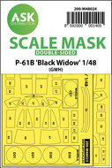 ASK 200-M48024 - P-61 Black Widow double-sided painting mask Great Wall Hobby - 1:48