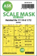 ASK 200-M72018 - Heinkel He 111 H-6 one-sided painting mask for Airfix - 1:72