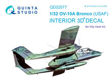 Quinta Studio QD32077 - OV-10A (USAF version) 3D-Printed & coloured Interior on decal paper (for KittyHawk kit) - 1:32