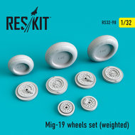 RS32-0098 - Mig-19 wheels set (weighted) - 1:32 - [Res/Kit]