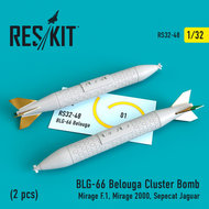 RS32-0048 - BLG-66 Belouga Cluster Bomb (2 pcs) - 1:32 - [Res/Kit]