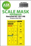 ASK 200-M48045 - Henschel Hs 129 double-sided painting mask for Hasegawa, Hobby2000 - 1:48