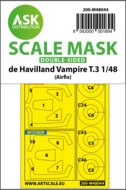 ASK 200-M48044 - De Havilland Vampire T.3 double-sided painting mask for Airfix - 1:48